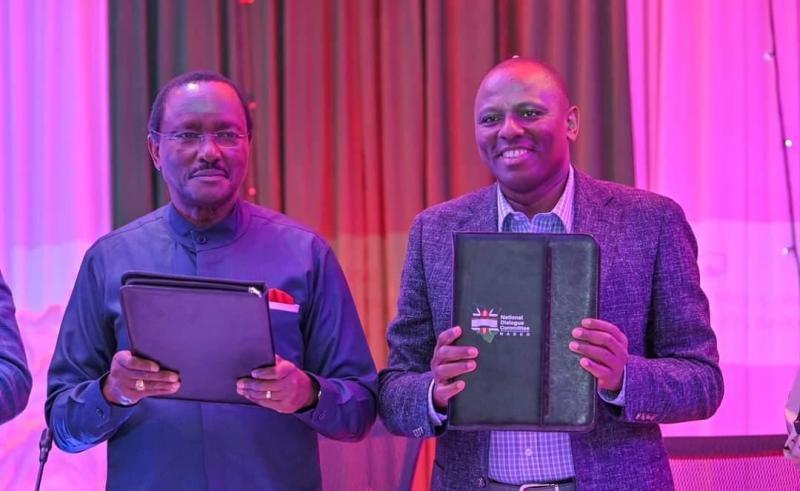 Wiper leader Kalonzo Musyoka and Kikuyu MP Kimani Ichung'wah.